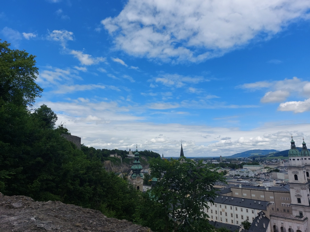 Blick von der Festung auf Salzburg