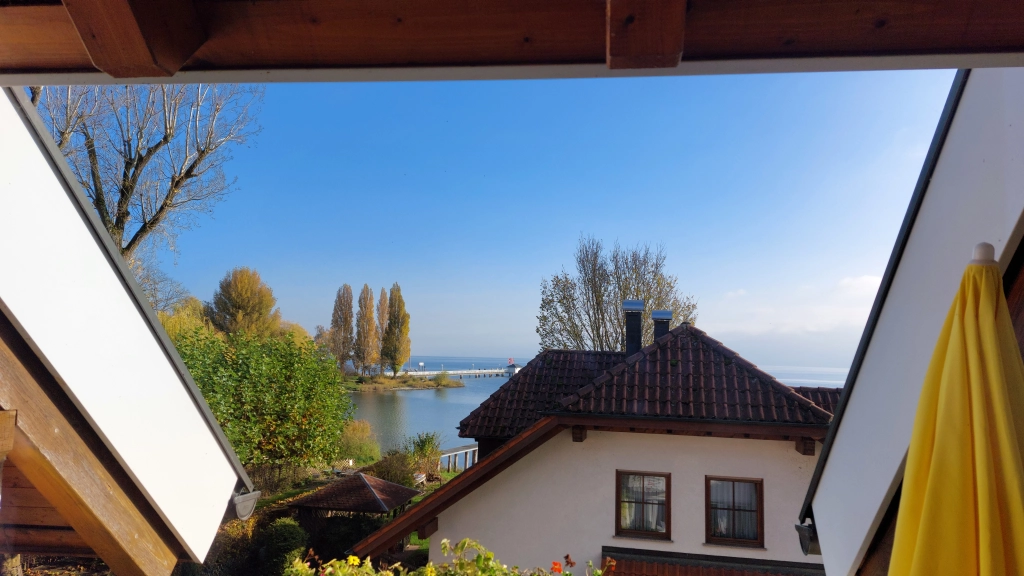 Blick aus unser Apartment auf den Bodensee